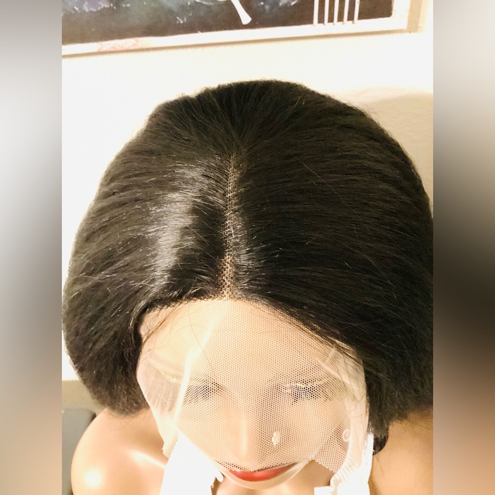 Kinky Wig Long Synthetic Lace Front Wigs Heat Resistant Silky Straight for woman
